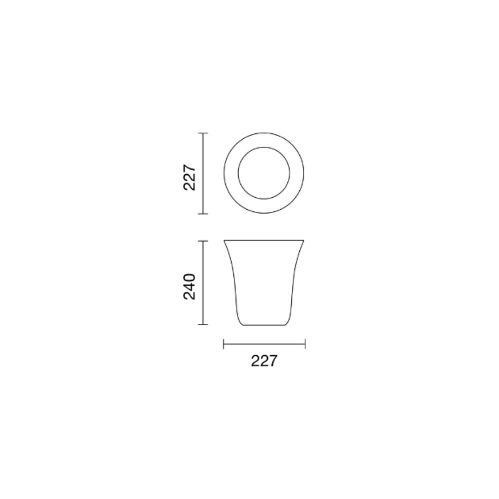 Italesse Plaza bucket clear + LED base