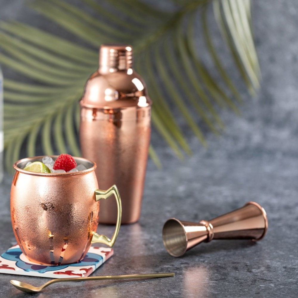 Koktejl merica, cocktail jigger rose gold