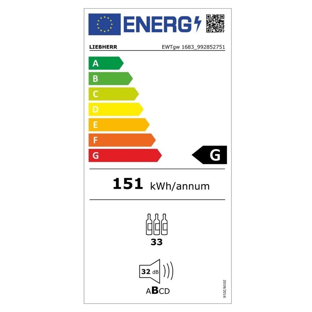 Vinska vitrina vgradna EWTgw 1683