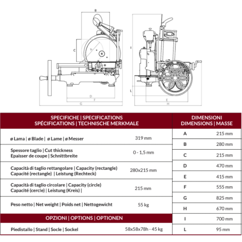 Berkel rezalnik Flywheel B114 BERKEL RED