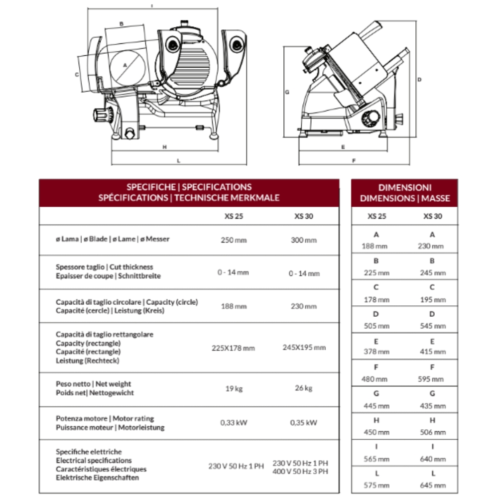 Berkel električni rezalnik Pro Line XS25 Alu