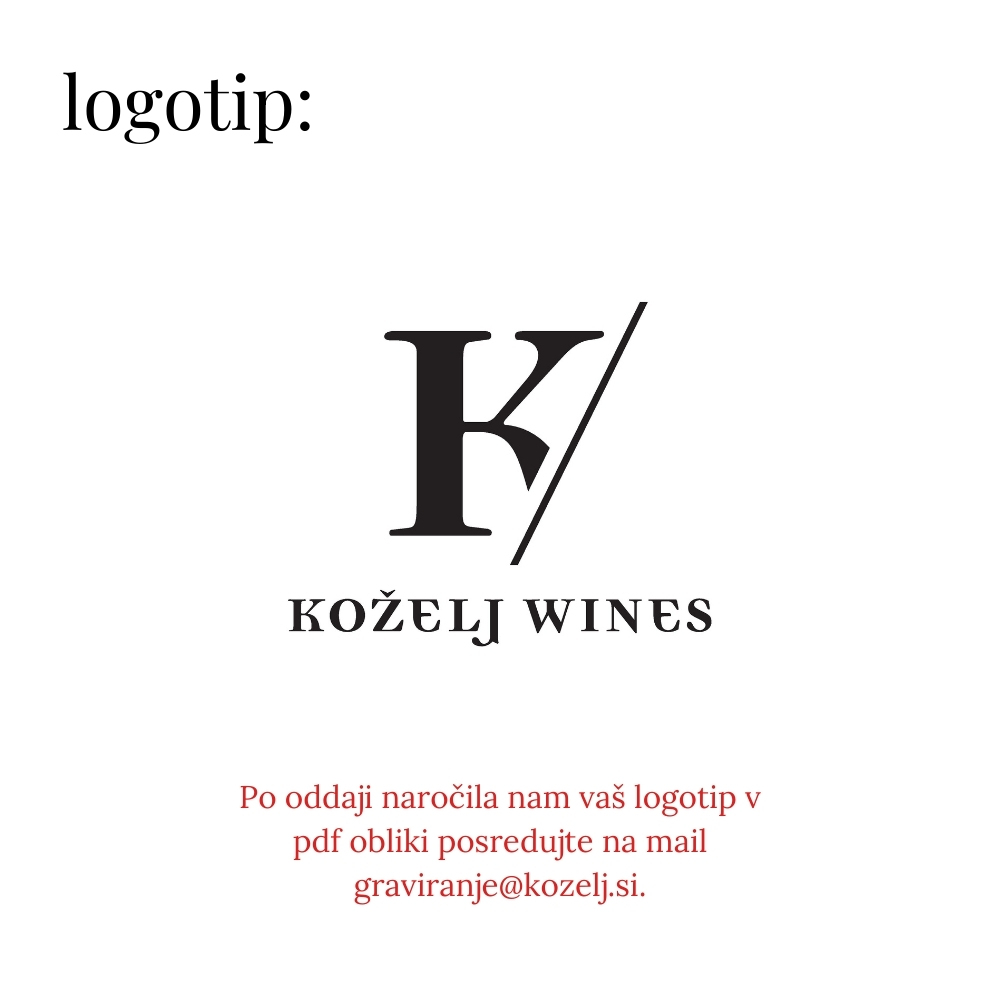 Kozarec Bora large z gravuro logotipa