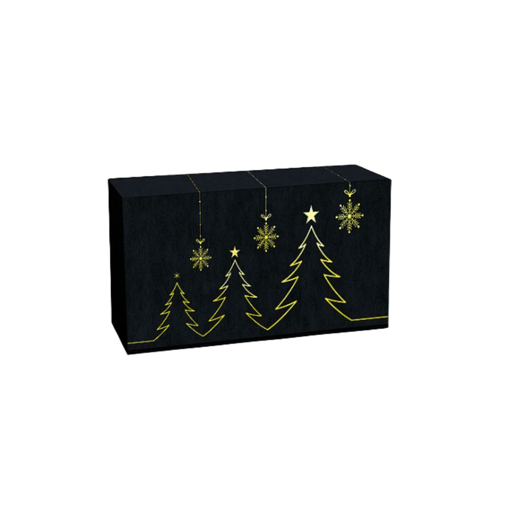 Darilni karton 2 stk. PURE BLACK FESTIVE