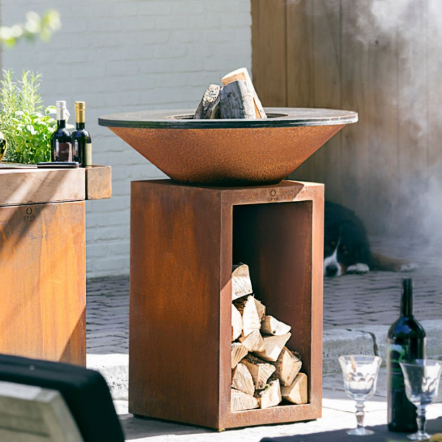 GRILL OFYR CLASSIC STORAGE CORTEN 85