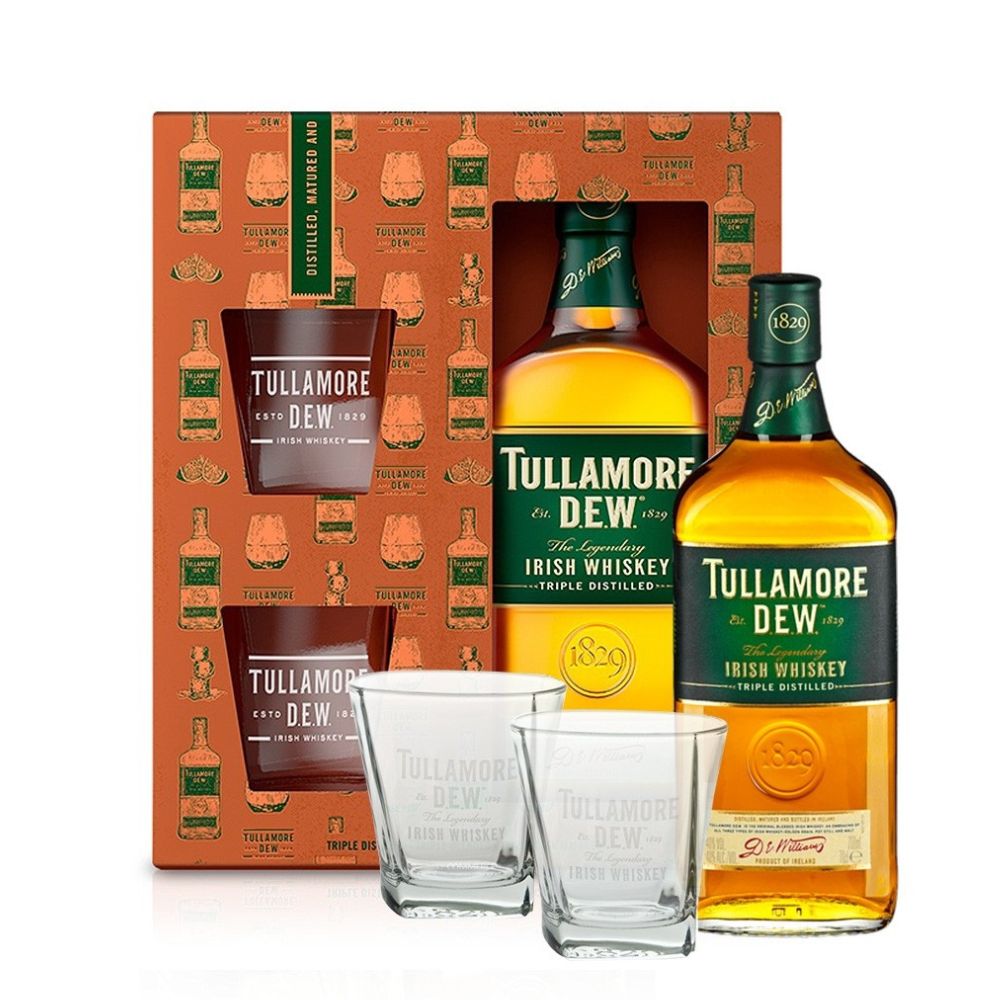 Tullamore Dew 0,7l gift box + 2 kozarca/glasses
