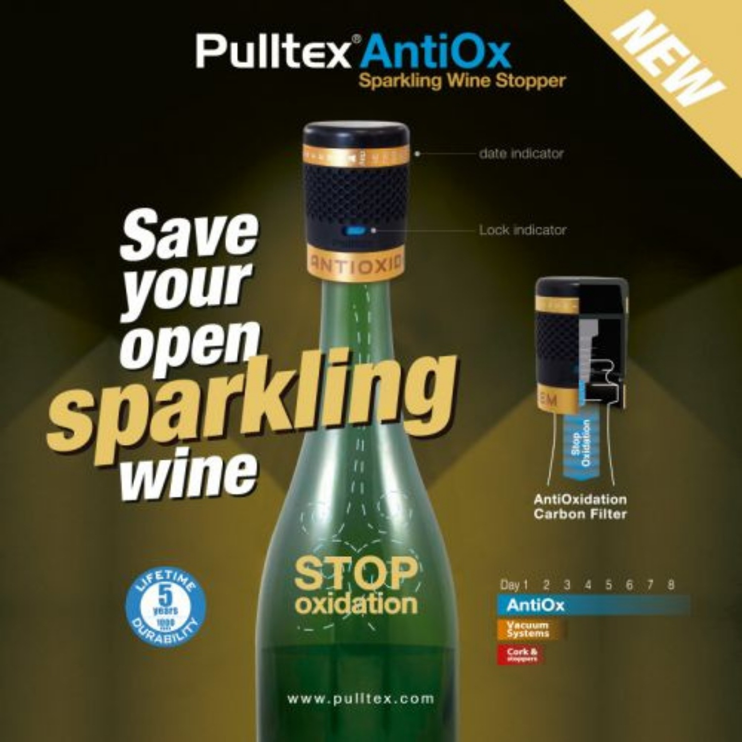 Pulltex AntiOx Champagne Stopper