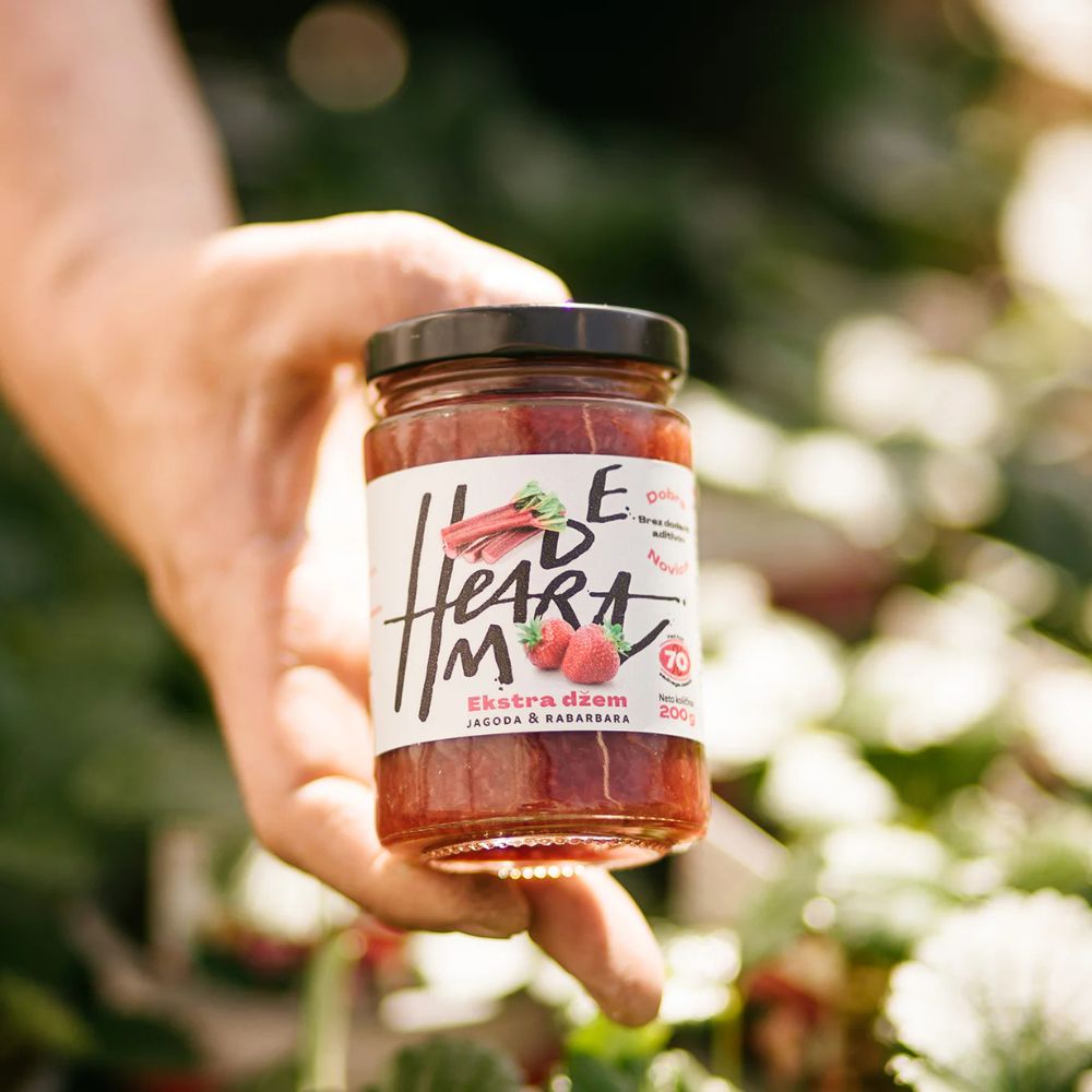 Ekstra džem Jagoda & Rabarbara 212 ml