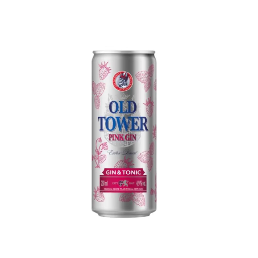 OLD TOWER PINK GIN & TONIC 250ml
