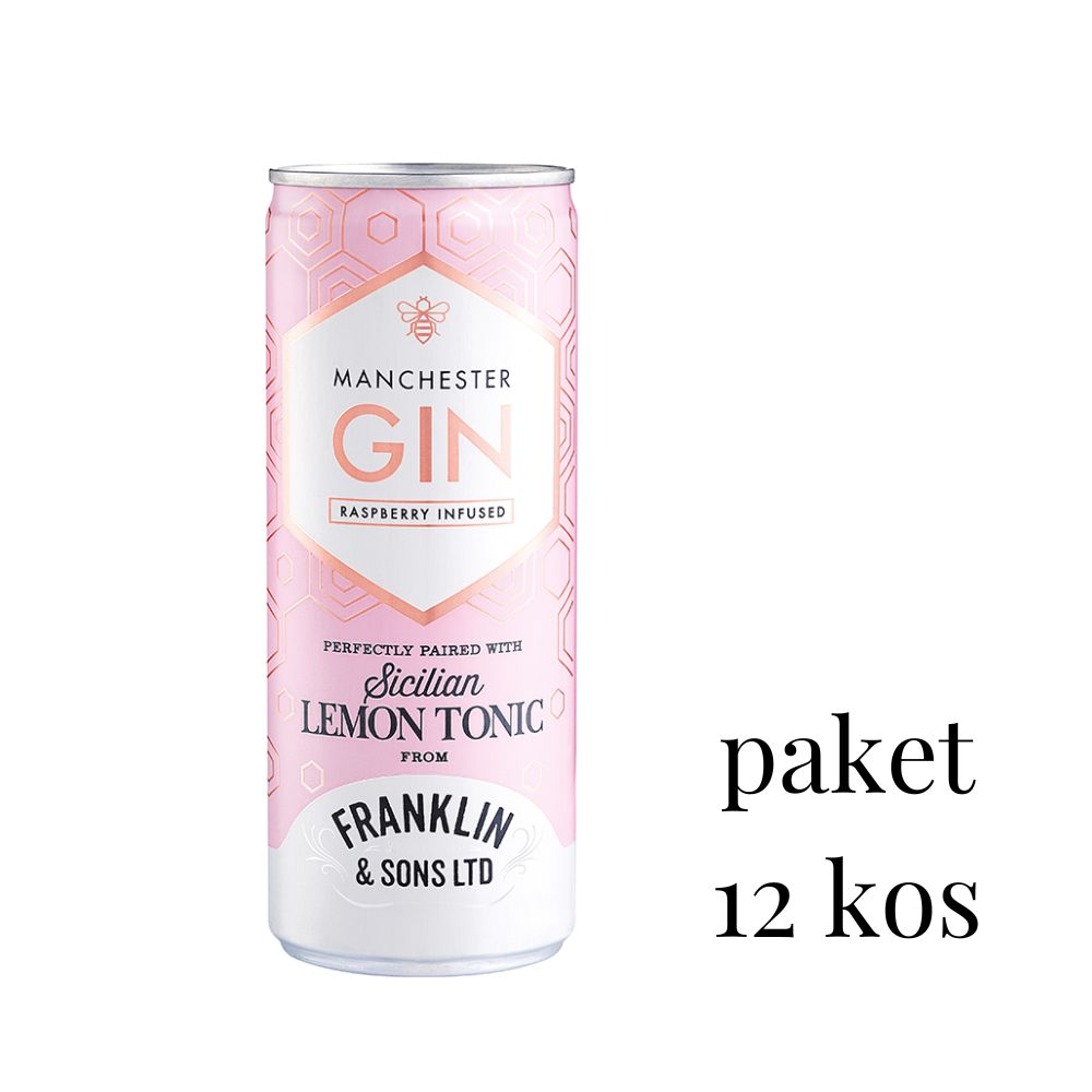 Franklin Indian Tonic & Manchester Pink Gin 12X0,25L ploč.