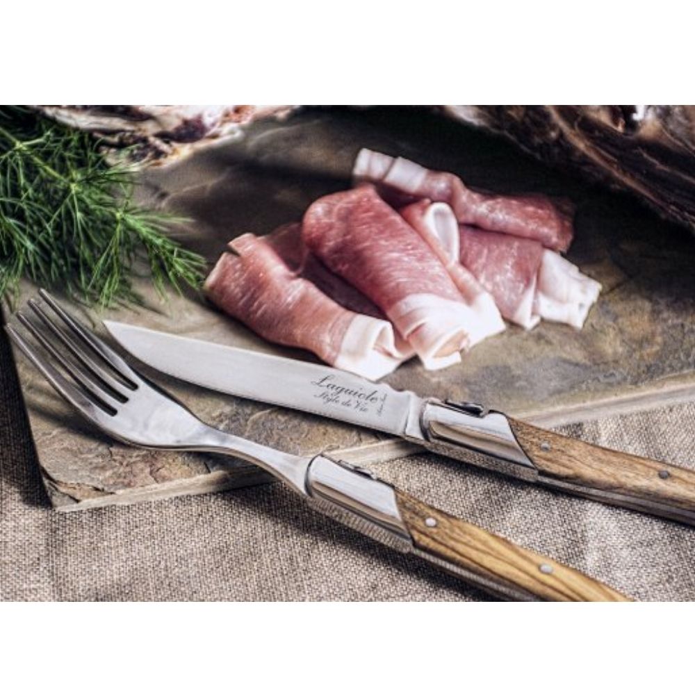 Set nožev za zrezke, Luxury Line steak knives Olive wood